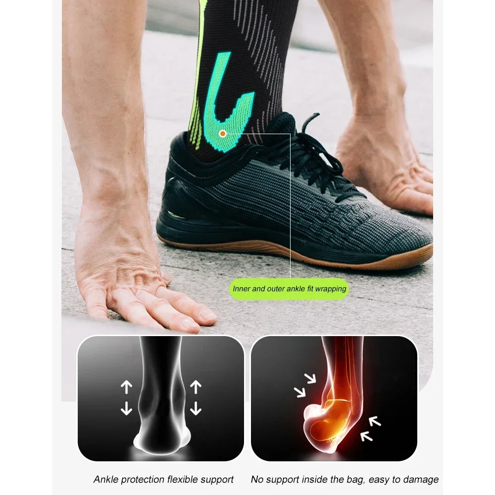 قطعة واحدة من دعامة الكاحل الض - مراجعة Ankle Brace Sock وسعره