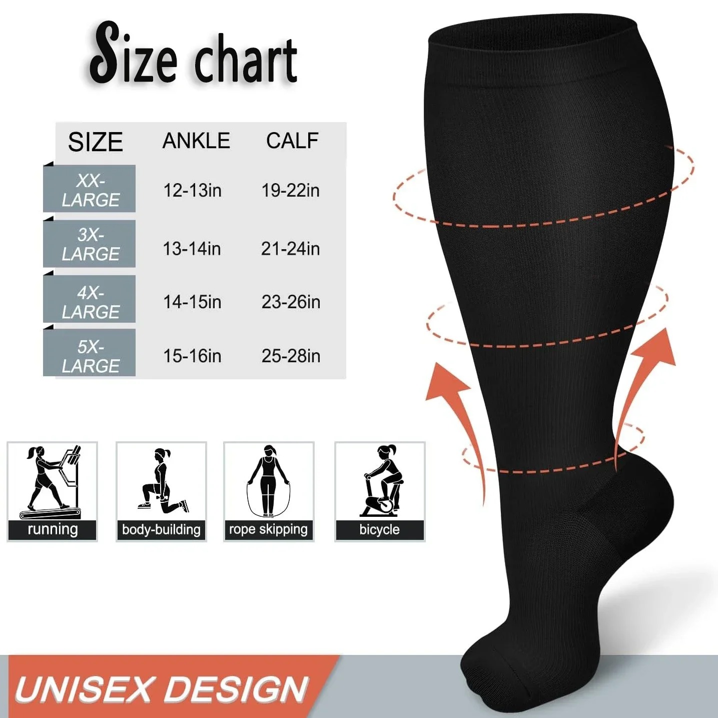جوارب ضاغطة كبيرة الحجم للنساء - مراجعة Compression Sleeve Calf وسعره