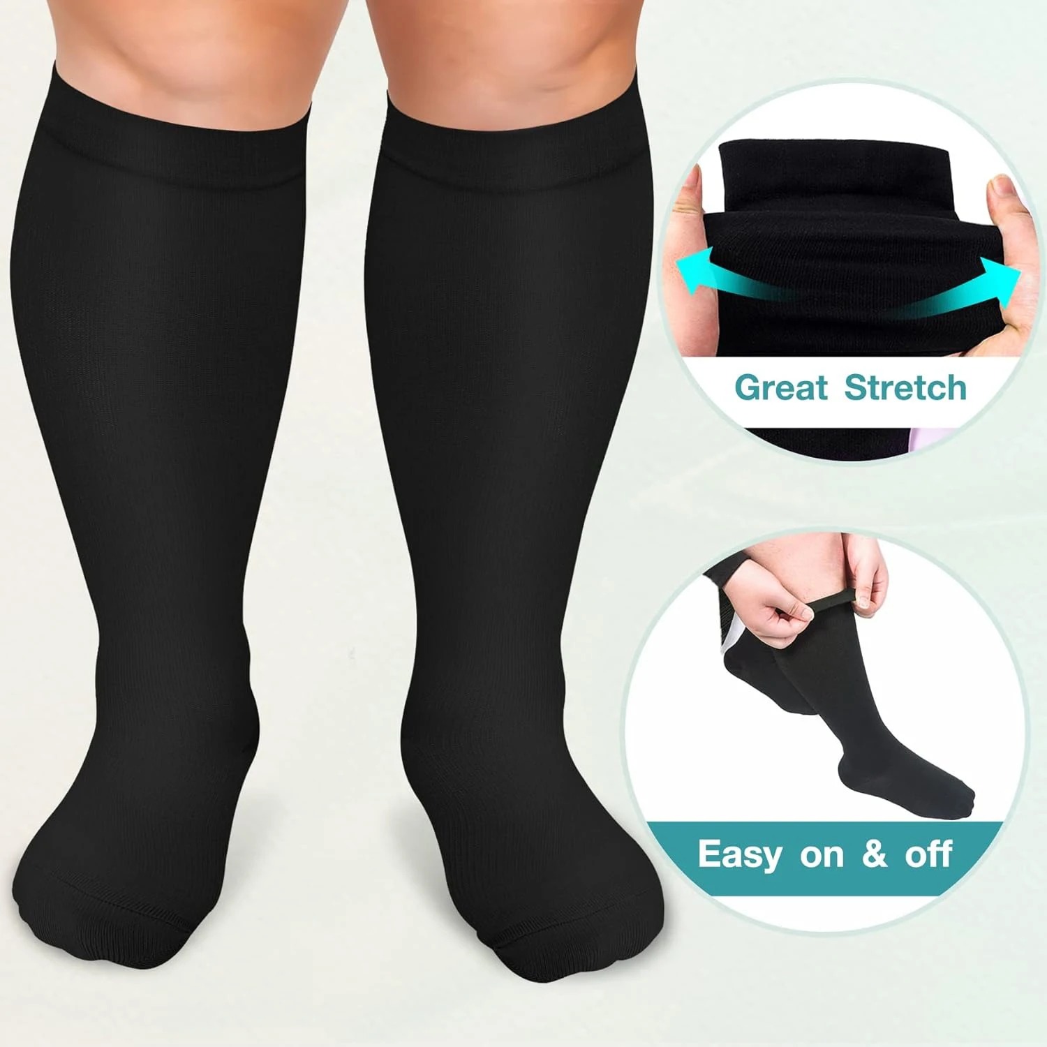جوارب ضاغطة كبيرة الحجم للنساء - مراجعة Compression Sleeve Calf وسعره