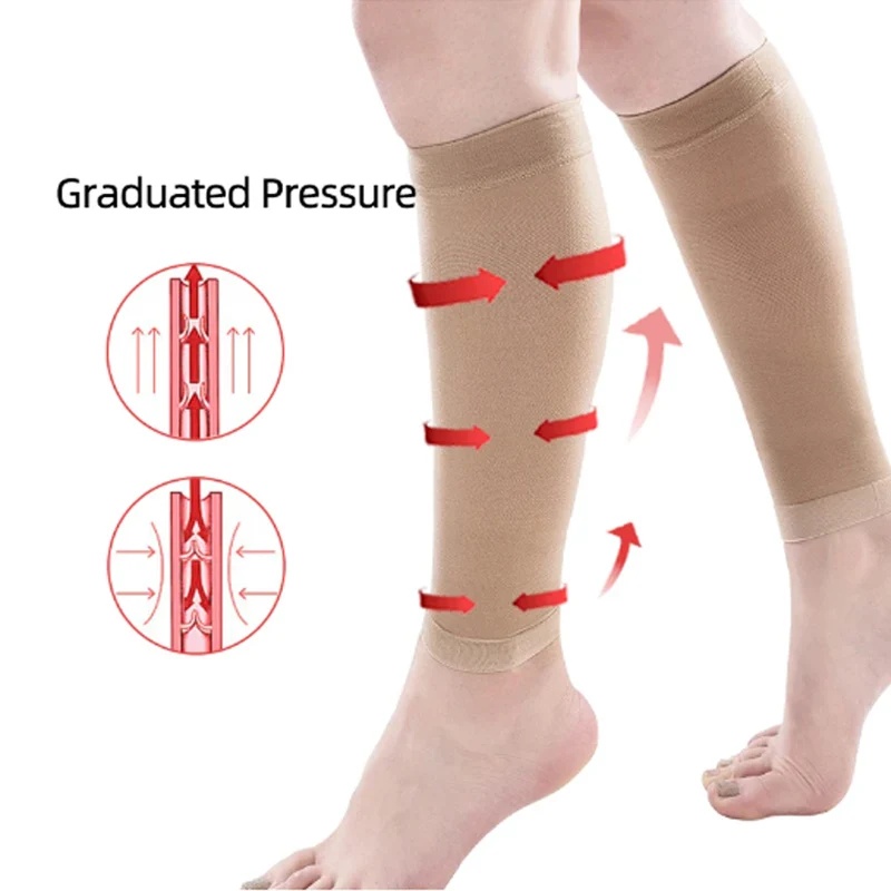 جوارب ضغط طبية متدرجة لساق الس - مراجعة Compression Sleeve Calf وسعره
